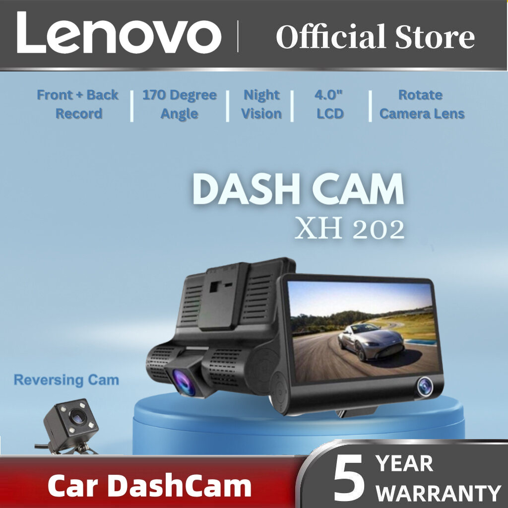 Lenovo Car DashCam Front and Back Camera with Night Vision