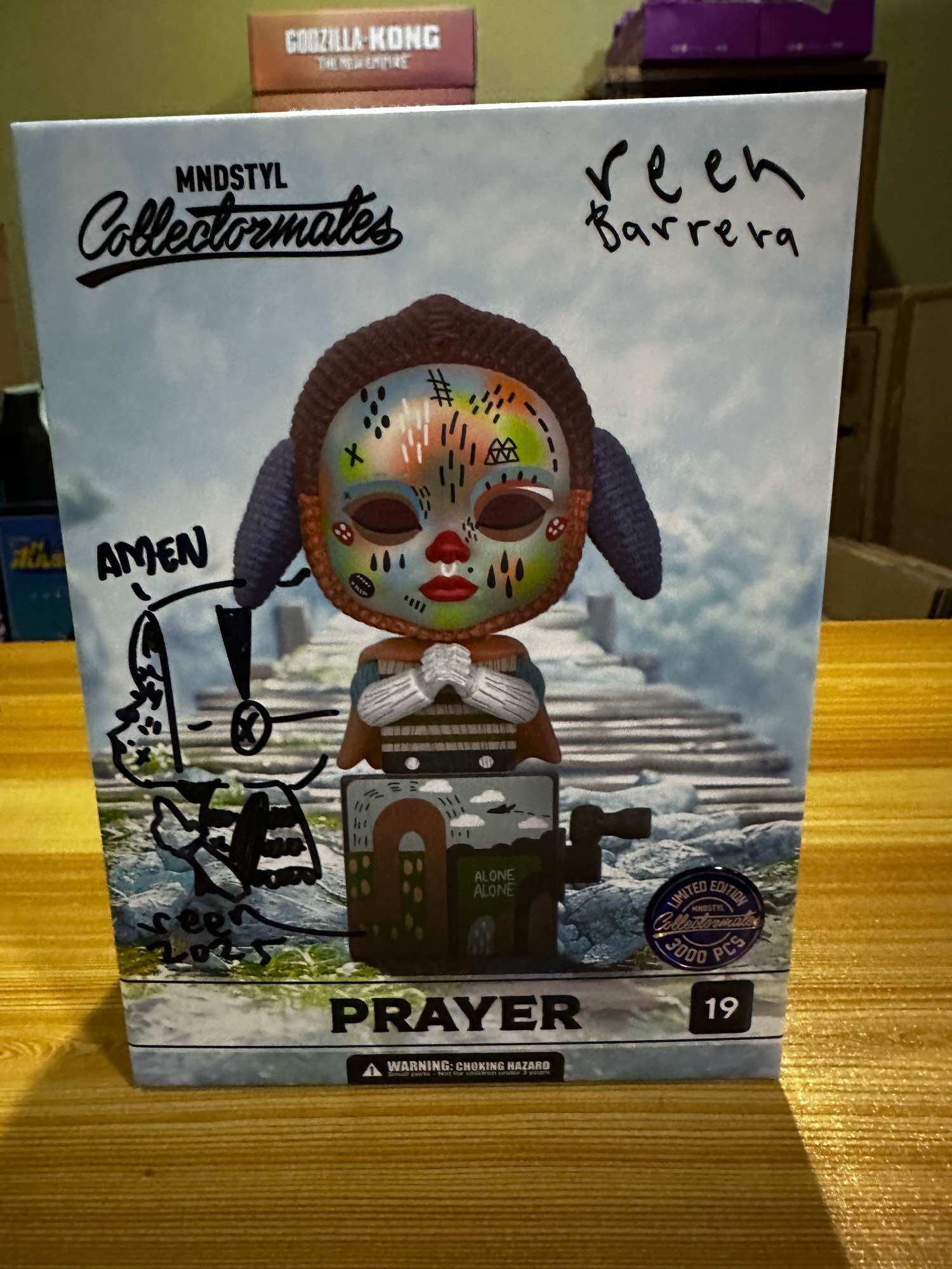 Mindstyle PRAYER Vinyl Art Toy Figure by Reen Barrera 3x Signed