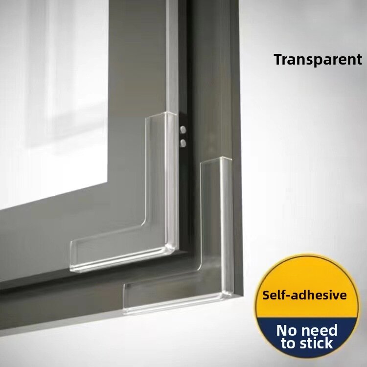 Transparent U-Shaped Tempered Glass Door Edge Protector Silicone Table Corner Guard Anti-Collision Strip for Baby Safety