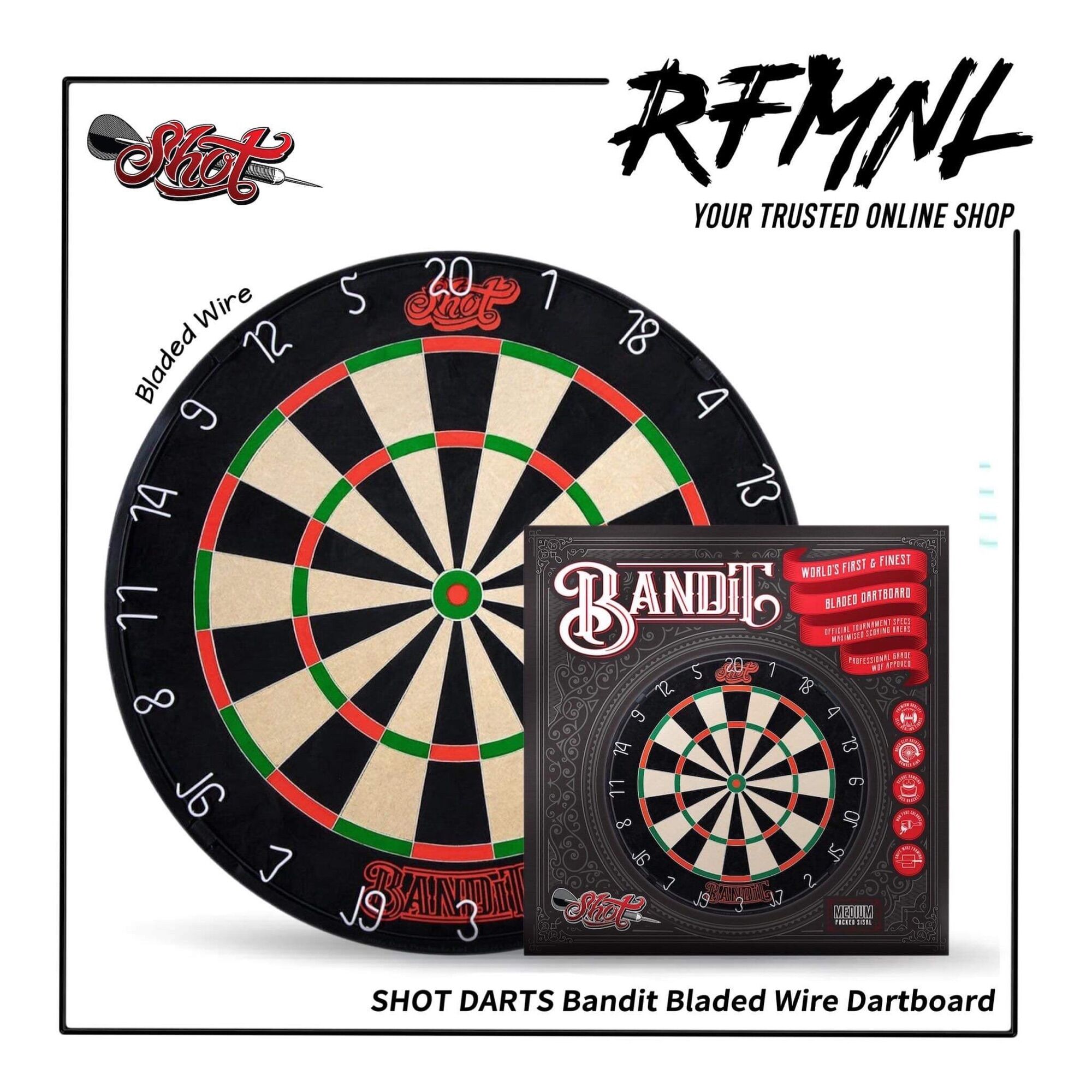 Shot Darts Bandit Bladed Wire Dartboard Lazada PH