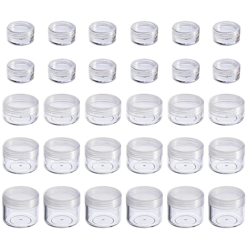 10Pcs 2g 3g 5g 10g 15g 20g 30g Plastic Cosmetics Makeup Box Nail Art ...