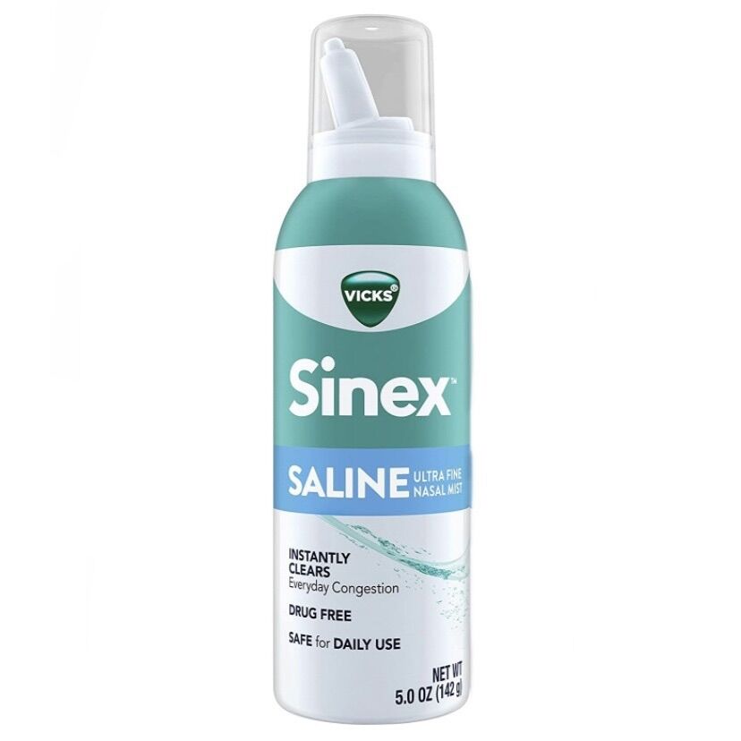Vicks Sinex, Saline Nasal Spray 5.0 oz 142 g EXP Sep 2025 Daily Use
