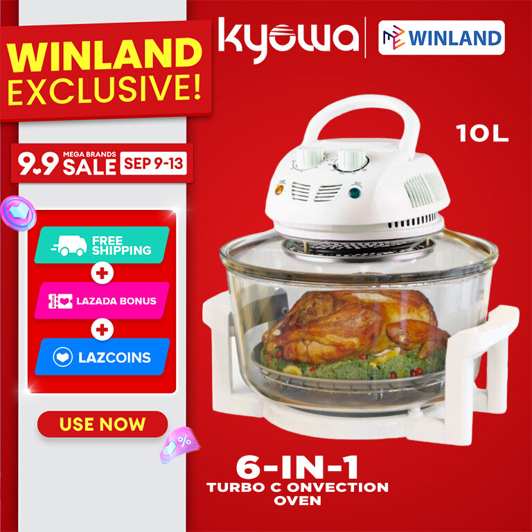 KYOWA Turbo Convection Oven - 6 in 1 Glass Bowl