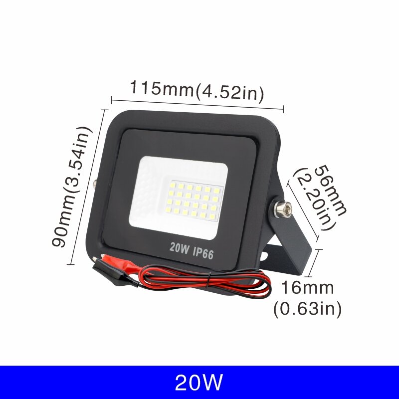 DC12V Led Flood Light 20W 30W 50W 100W Outdoor Floodlight Spotlight IP66 Waterproof Light Reflector Portable 12 Volt Led Lights.