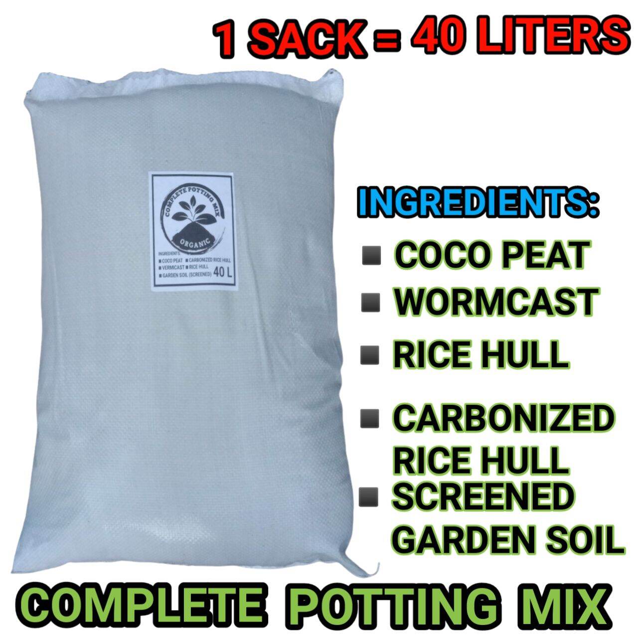 1 SACK 40LITERS COMPLETE POTTING MIX Loam Soil