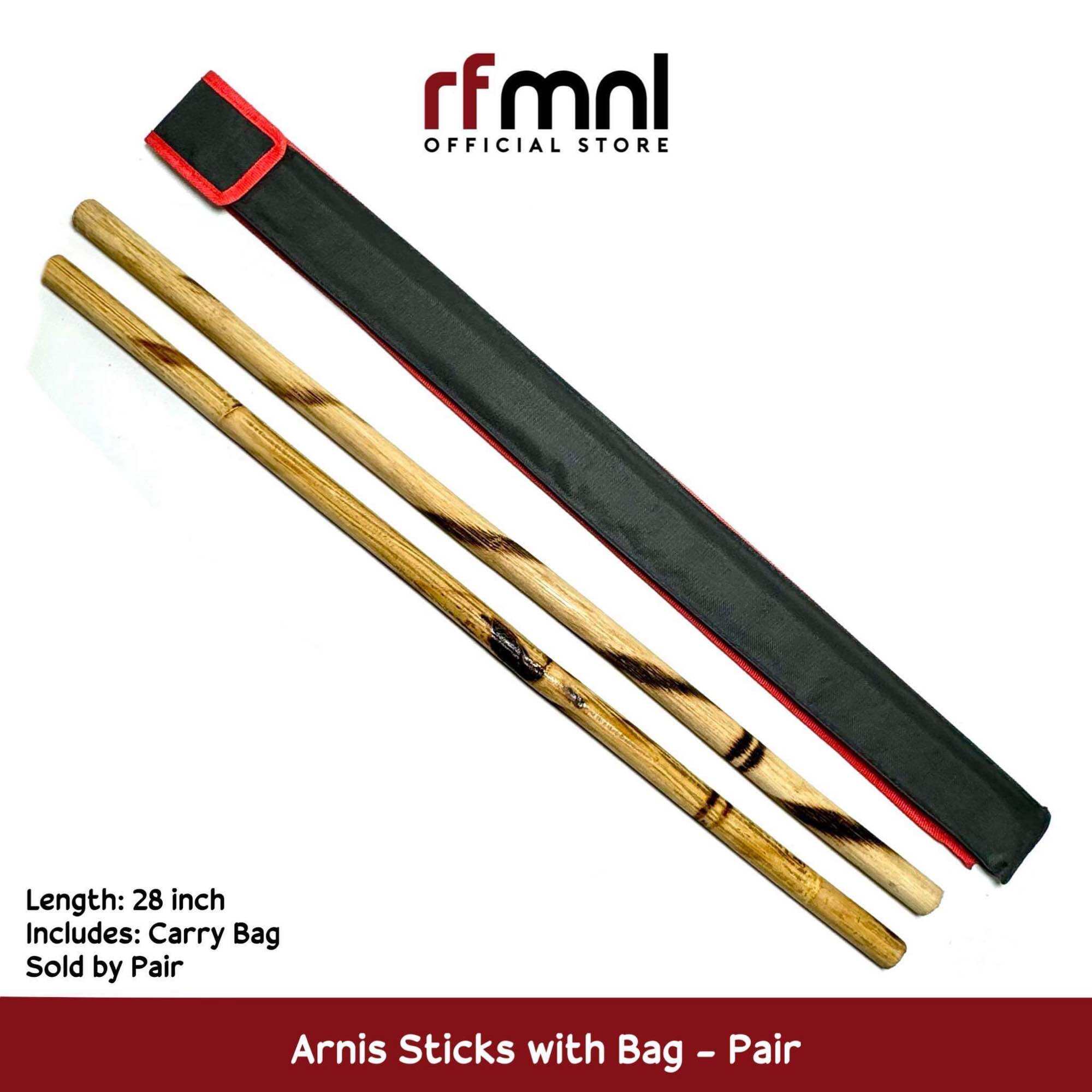 Arnis Sticks Pair with case 28 inches long