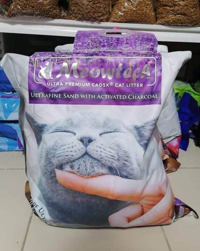 Meowtech Ultrafine Cat Litter Sand with Activated Charcoal 12.18L (Coffee/Grapes/Pandan/Green Apple Scent). 