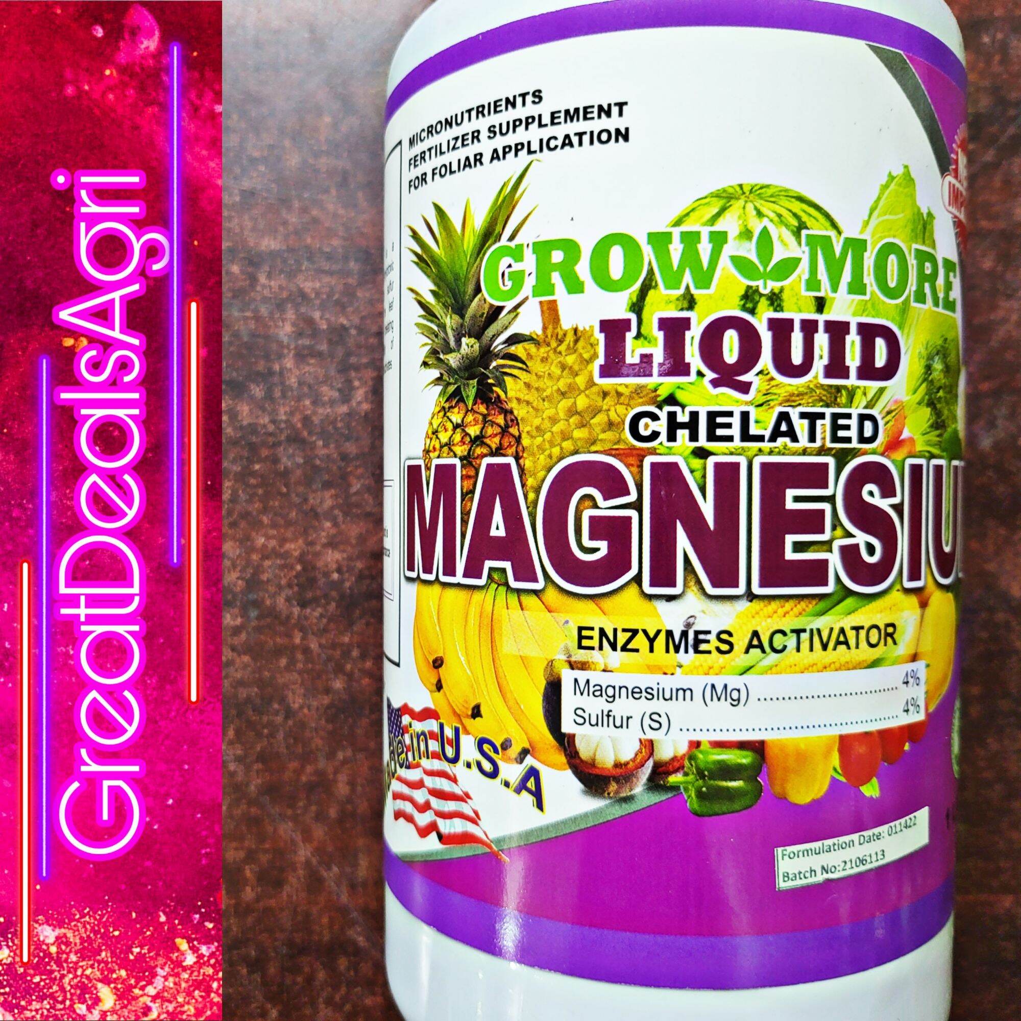 LIQUID CHELATED MAGNESIUM FOLIAR FERTILIZER (1 LITER) GROW MORE Lazada PH