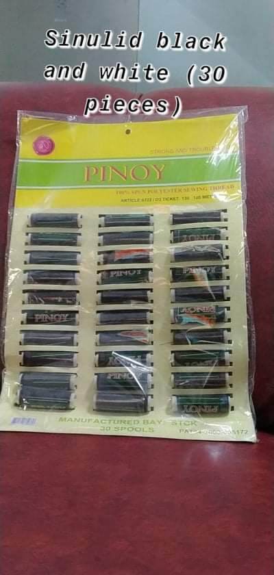 SINULID  PINOY THREAD 1 pad/ 30 pcs  ASSORTED /BLACK & WHITE / BLACK /WHITE COLORS AVAILABLE. 