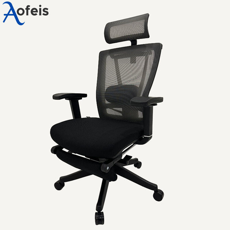Aofeis ErgoChair ALPHA Ergonomic Office Computer Chair With Leg Rest. 