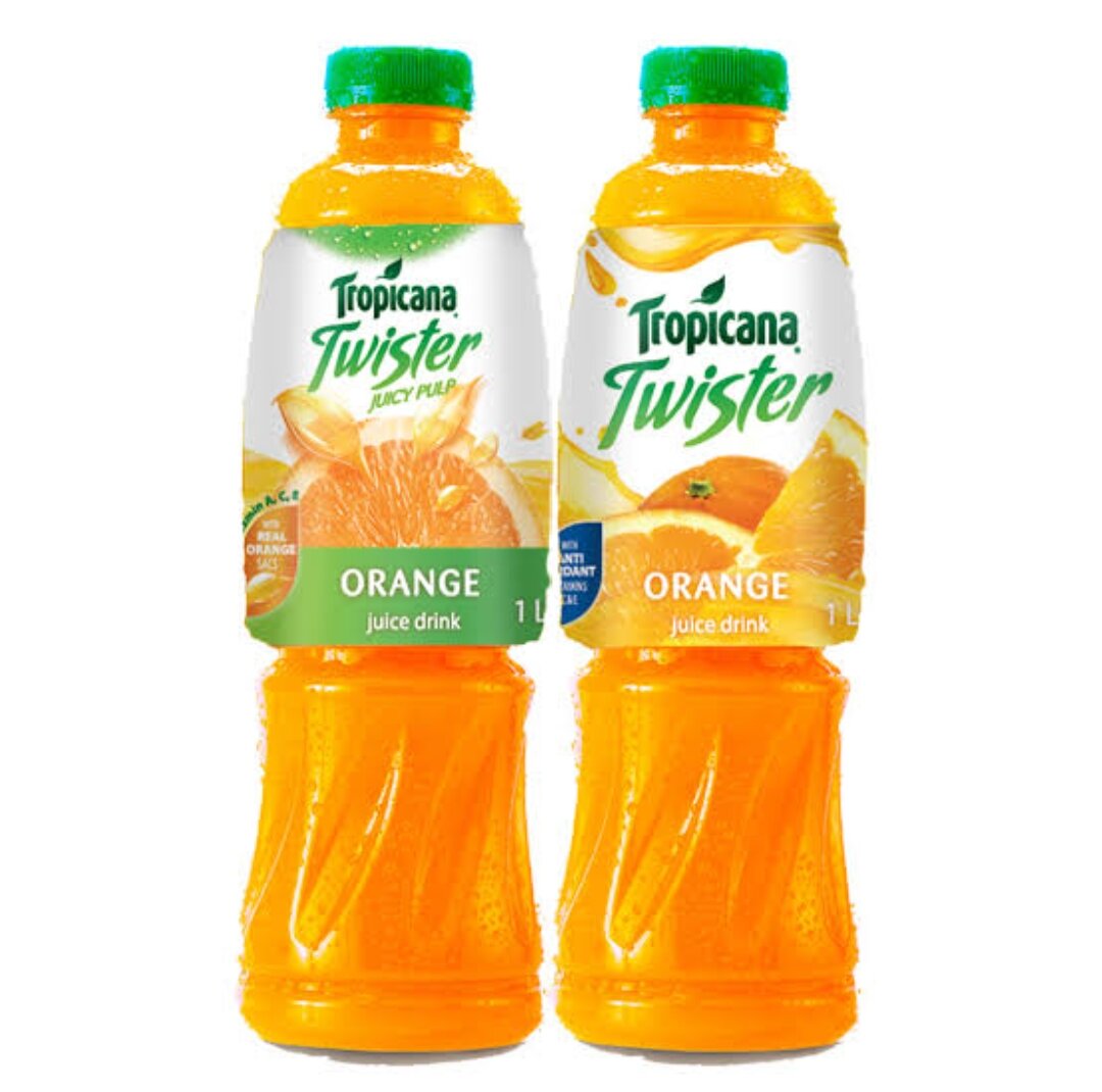 TROPICANA TWISTER | SET OF 2 | JUICY PULP | ORANGE JUICE DRINK | 1LITER ...