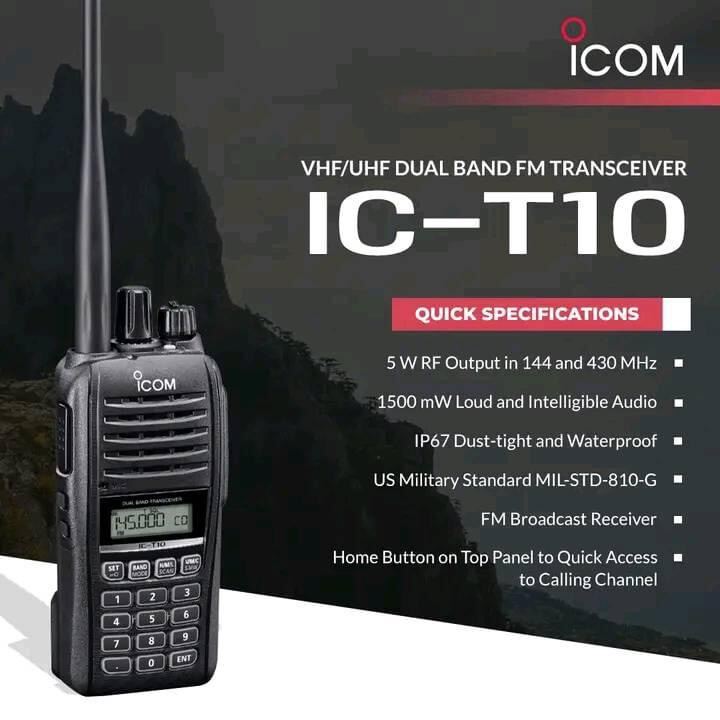 Icom Ic T Dualband Vhf Uhf Rugged And Compact Dual Band Handheld Icom