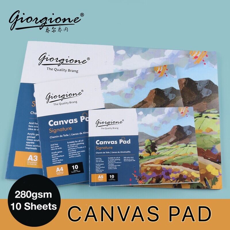 Berkeley Canvas Pad A3, Oil & Acrylic Paint Paper, 10 Sheets , 280gsm