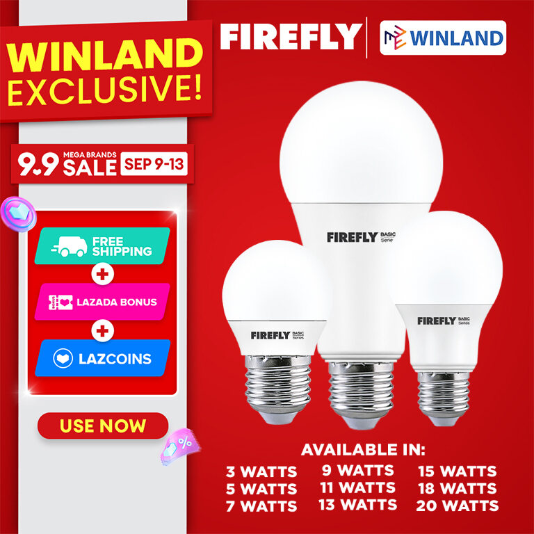 Firefly Basic Series LED Bulb - Various Wattages and Colors