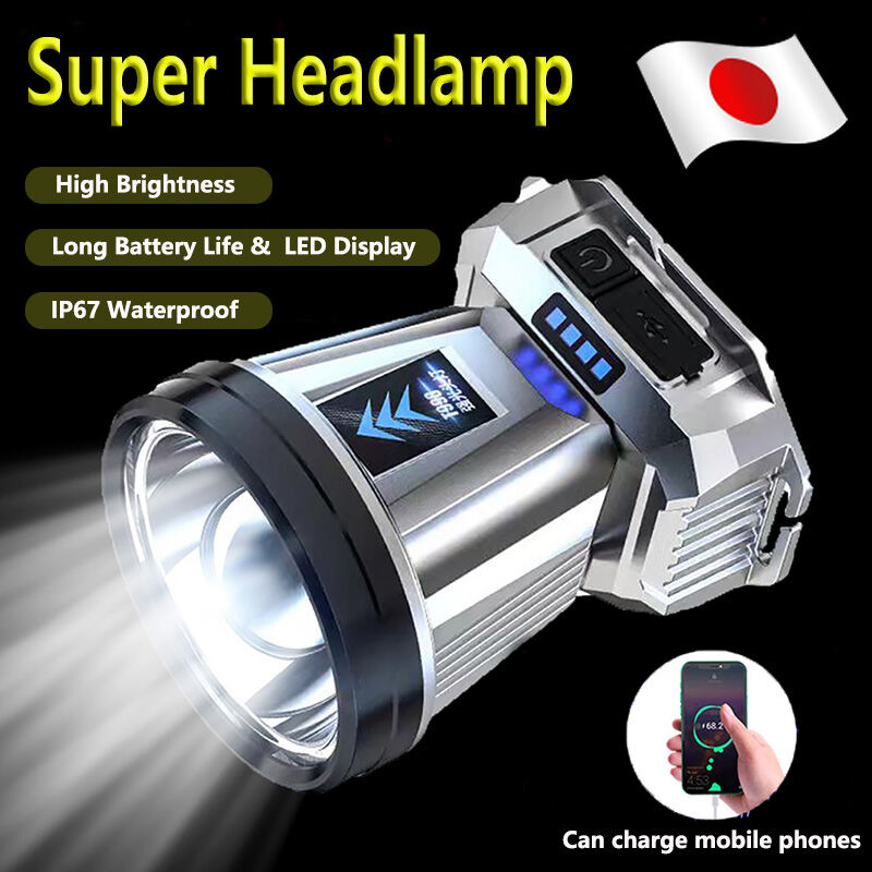 Rechargeable Waterproof Headlamp by Japan Outdoor: Bright, Durable, Multipurpose