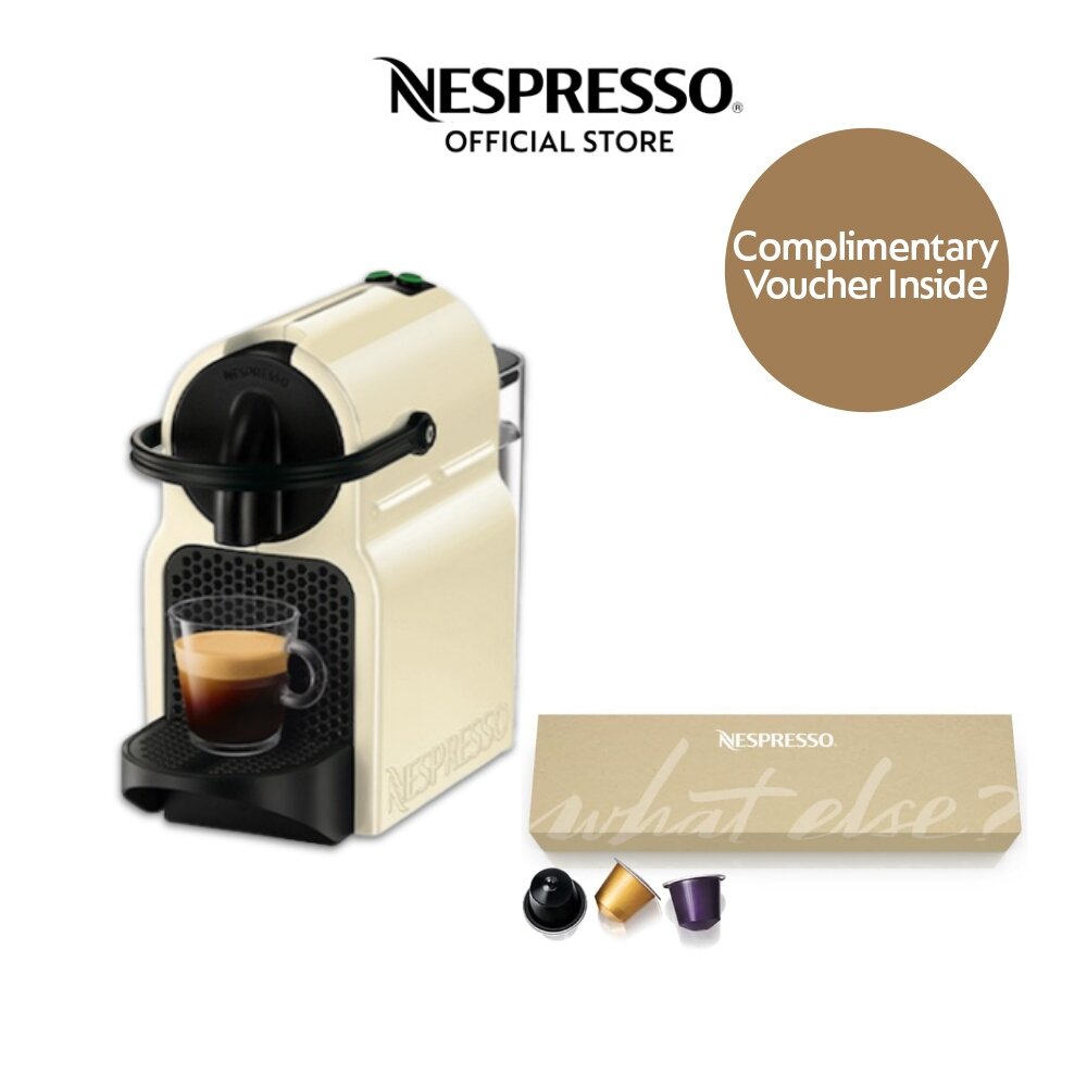 Nespresso® Inissia Coffee Maker Cream - Free Capsules Included