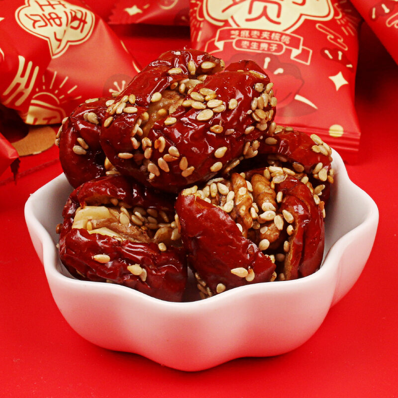 Xiyuanlong Sesame Jujube with Walnut Dried Jujube Candy Gift Jujube for Wedding Wholesale in