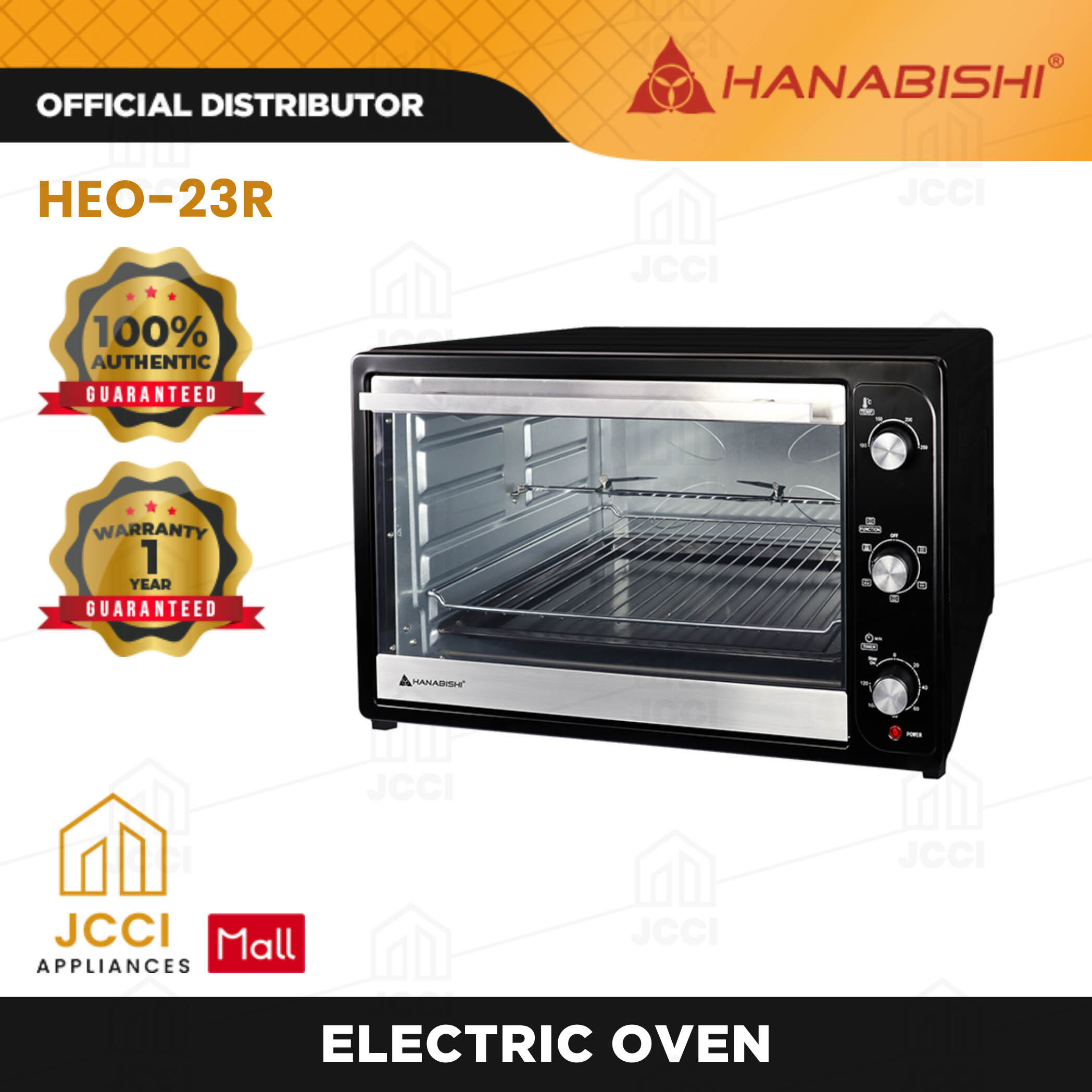 Hanabishi 23L Electric Oven with Rotisserie & Convection