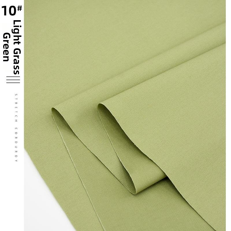 Combed Cotton Twill Elastic Khaki Fabric Cloth