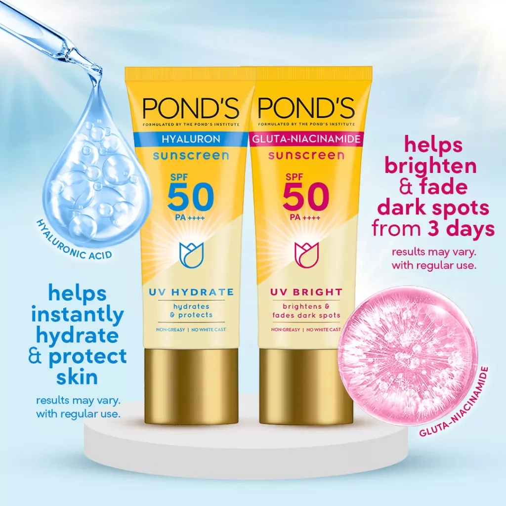 Pond's Hydrating Sunscreen SPF50 with Gluta-Niacinamide 50ml