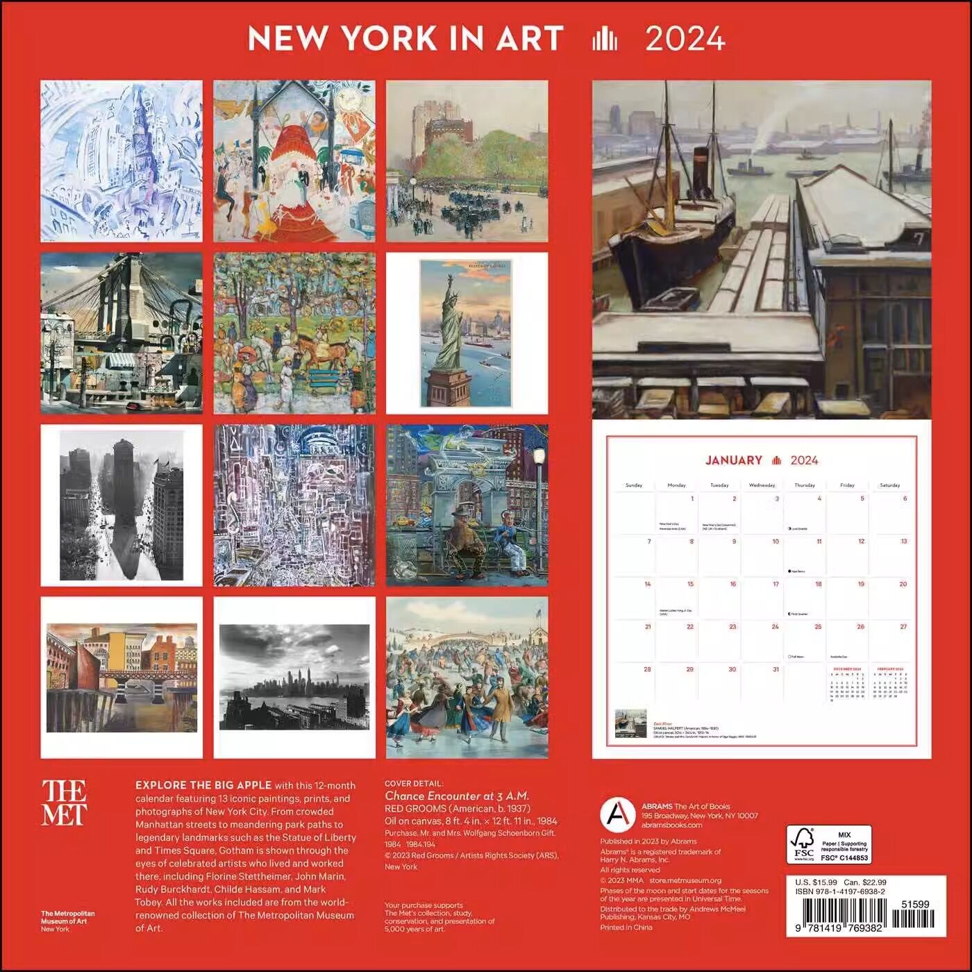 New York Calendar New Year Calendar in 2024 Impressionist Paintings and