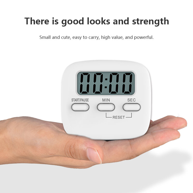 RUNLIT Kitchen Timer Digital Cooking Timers Clock, On/Off Simple Operation, Big Digits, Loud Alarm, Magnetic Backing Stand, Countdown Up Minute Second