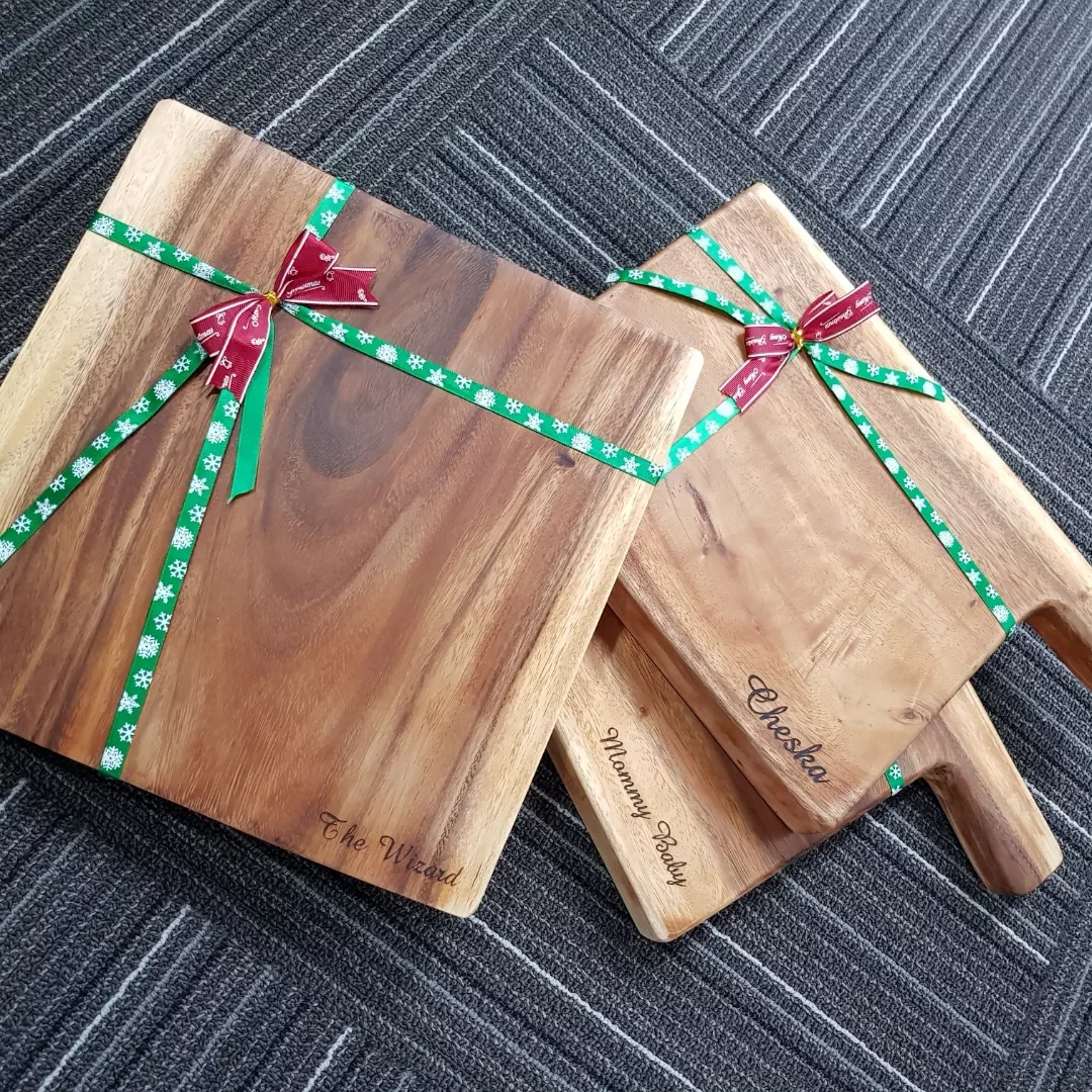 Personalized Laser Engrave Solid Wood Grazing Platter Board Chopping