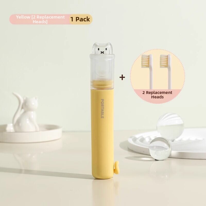 2-in-1 Portable Foldable Travel Toothbrush and Toothpaste Set for Kids