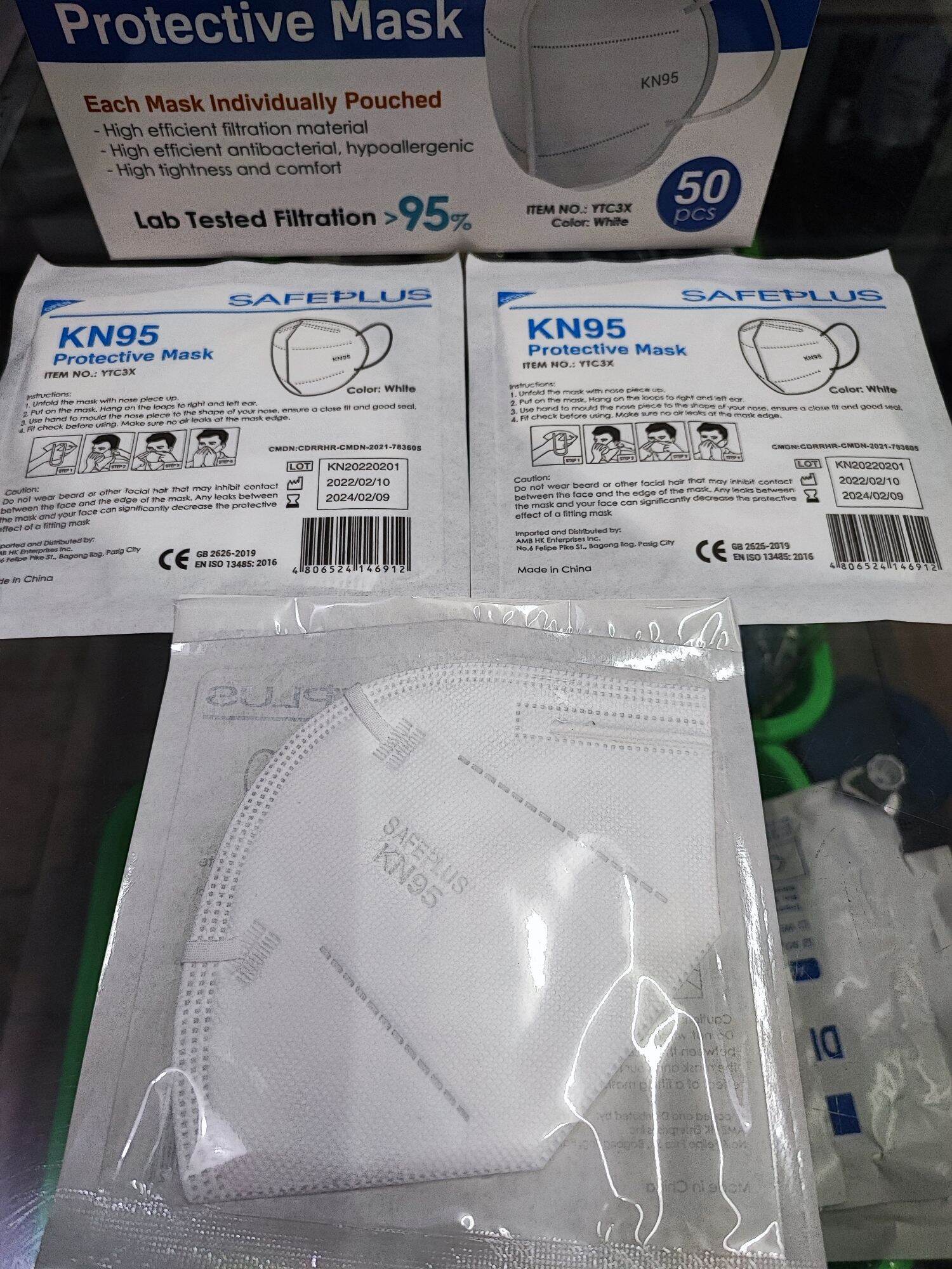 KN95 Protective Mask (Safeplus) FDA APPROVED Sold per piece Lazada PH