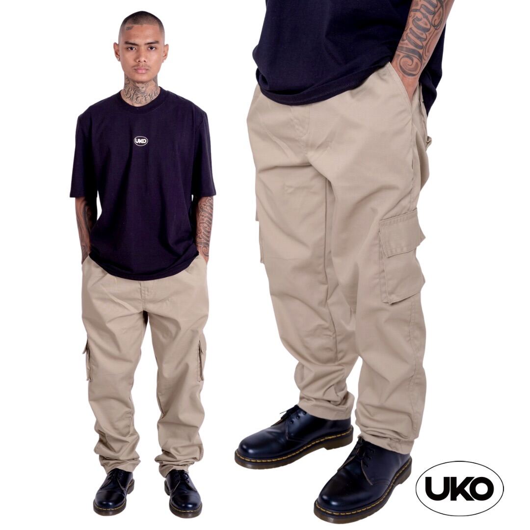 TOKIO Kids BLACK Pants by UKIYO (Unisex Cargo Pants)