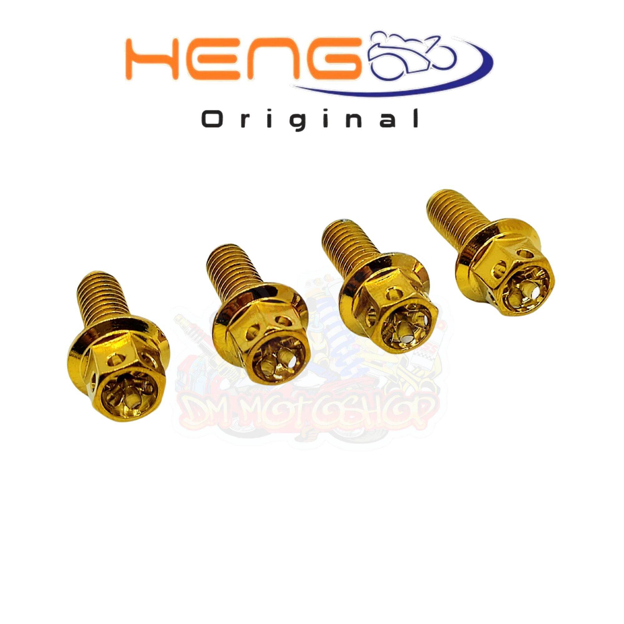 Heng Gold White Chain Cover Bolts For Honda Wave 125 And 110 Original 4pcs Set Lazada Ph 