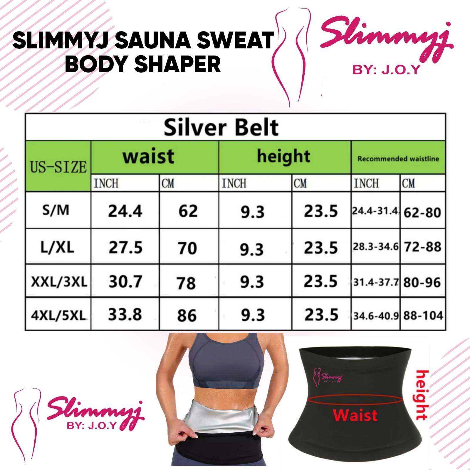 Body Shaper Sweet Sweat Belt Size Chart Shaper Belt Sweet Set