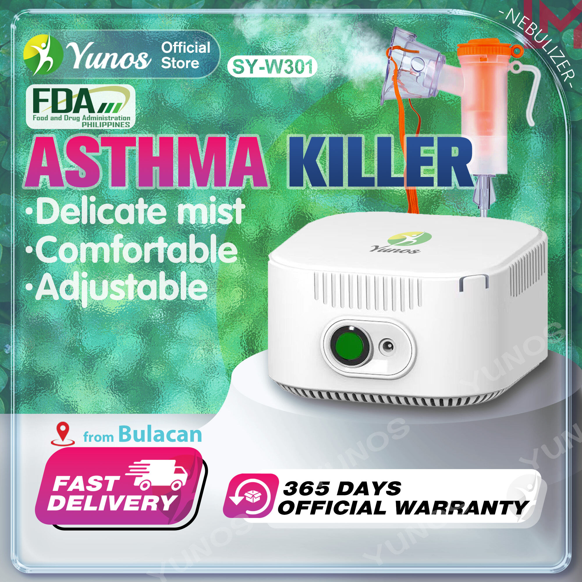 Yunos Asthma Nebulizer with Complete Accessories