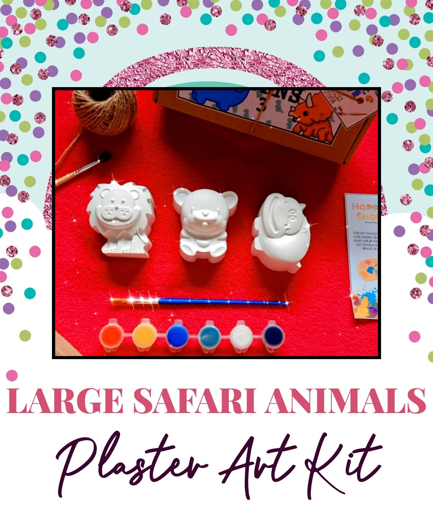 Large safari animal painting kit plaster art set Lazada PH