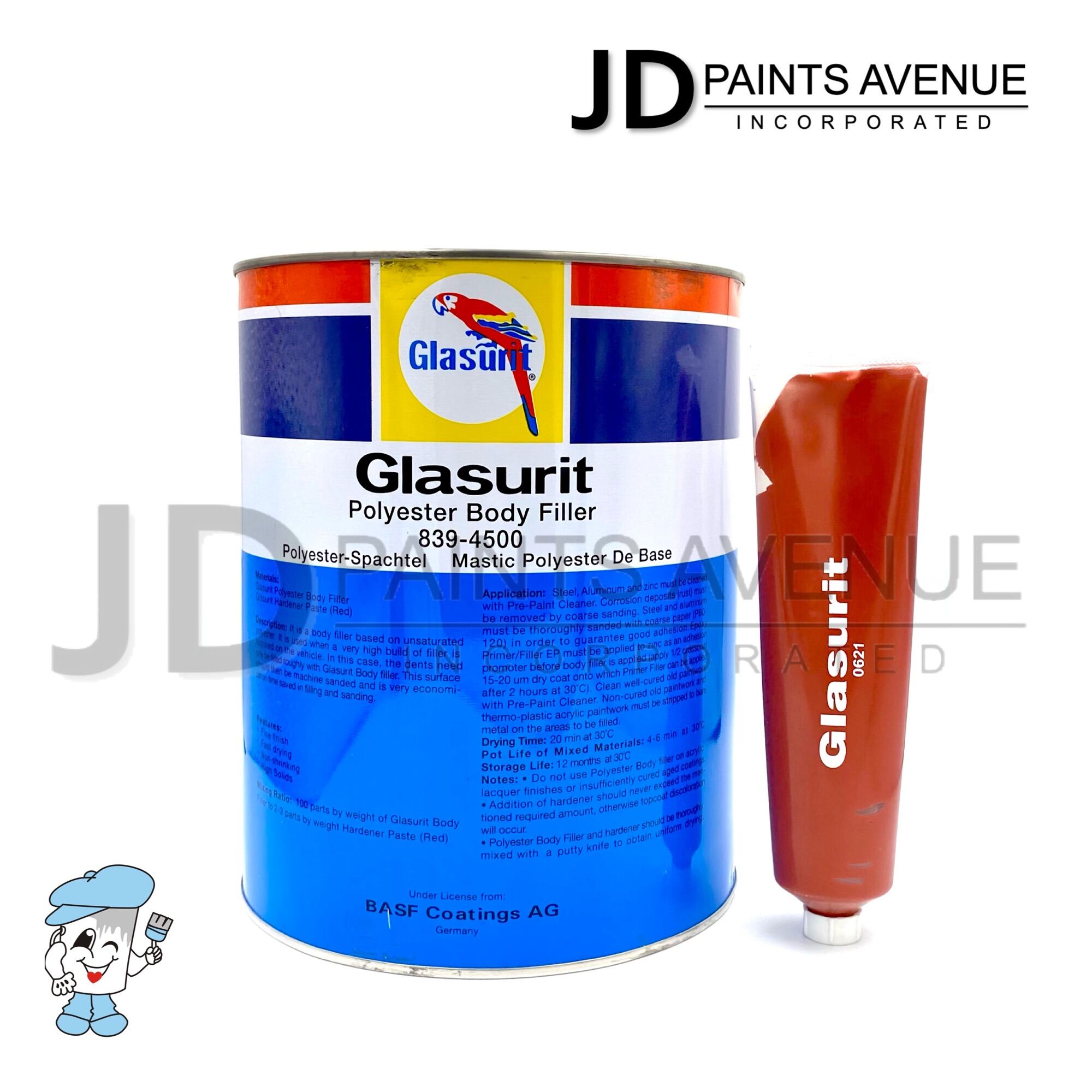 Glasurit Polyester Body Filler 8394500 w/ hardener Lazada PH