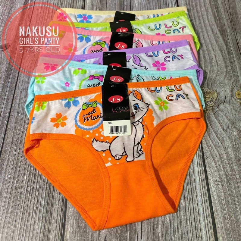 Nakusu 12Pieces On Sale Kid's/Girl's Underwear Panty Promo Free Size 1-3yrs