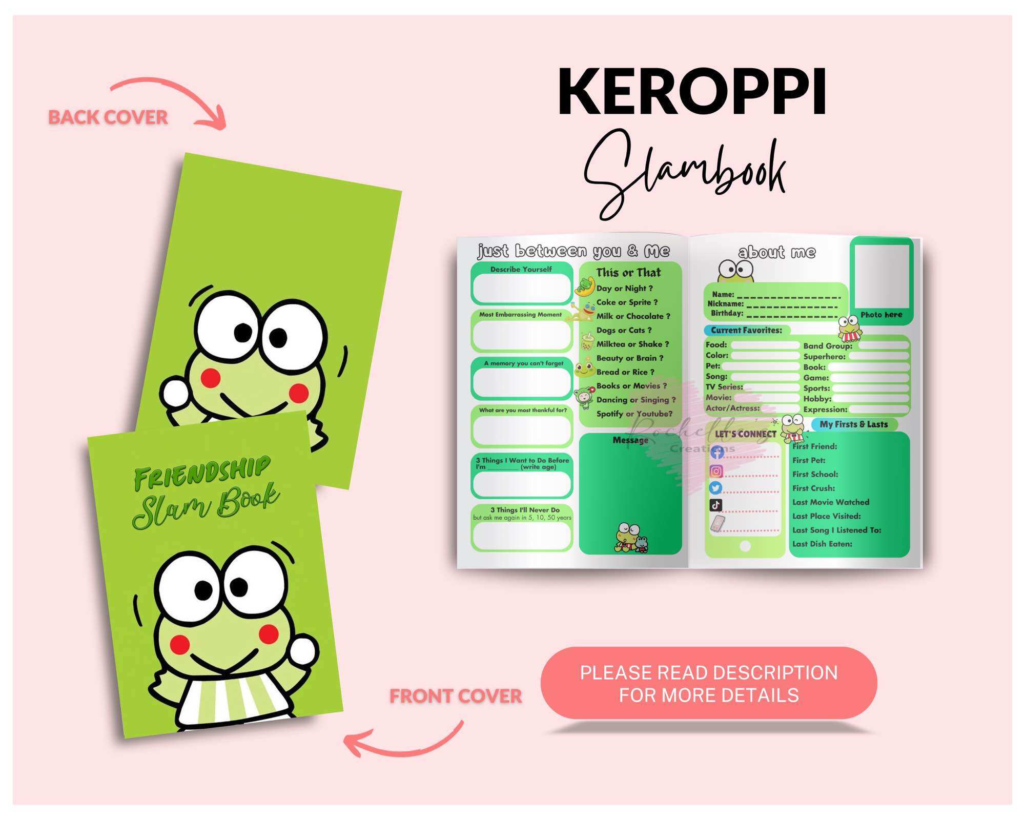 Keroppi Slambook (SPIRAL) | Batang 90s Autograph Book