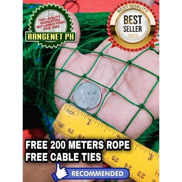 NET / CHICKEN NET / RANGE NET 1.5 x 8ft x 50 meters Free: Rope, Waterer and  Cable Tie /1,200 pesos