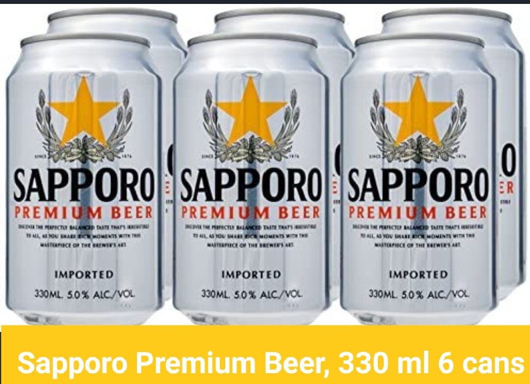 Sapporo Premium Beer 6 cans 🍺🍺 🍺🍺🍺🍺, 330 ml Lazada PH