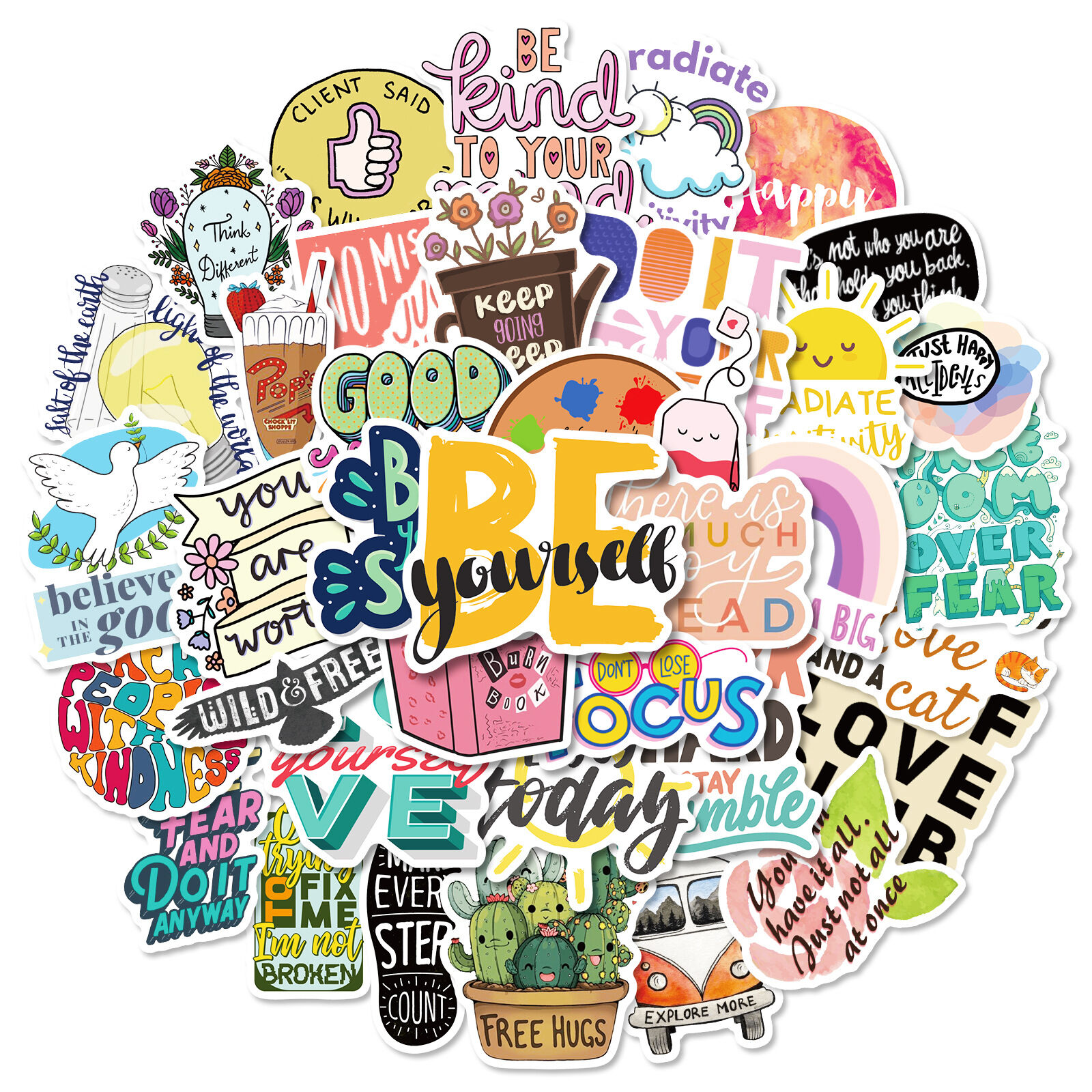 50PCS Inspirational Stickers for Water Bottles Motivational Stickers for Teens Students Teachers