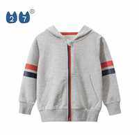 27 kids hoodie jacket for kids boys ootd comfy high quality fabric hoody with zipper fashion gray navy blue