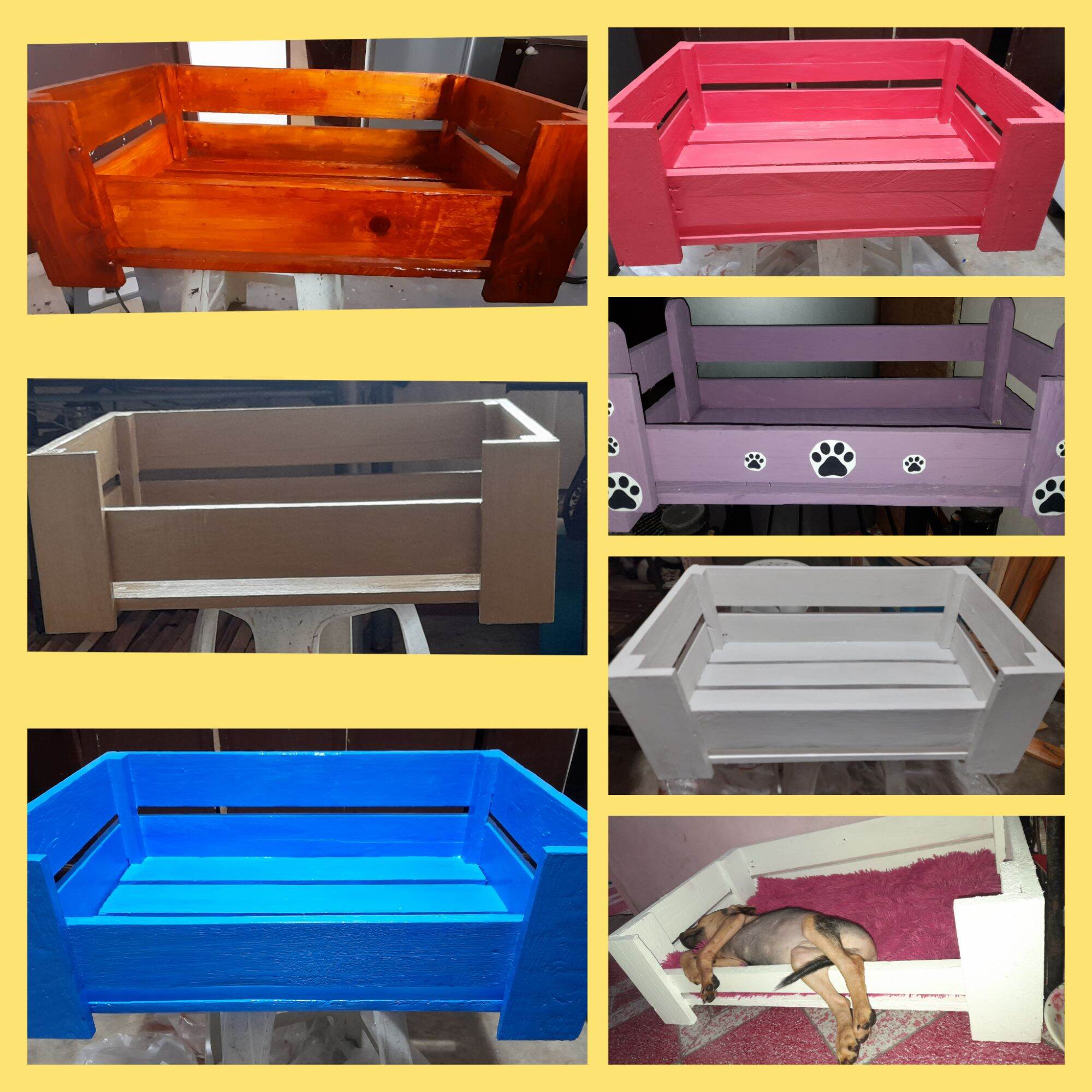 Wooden Dog and Cat bed