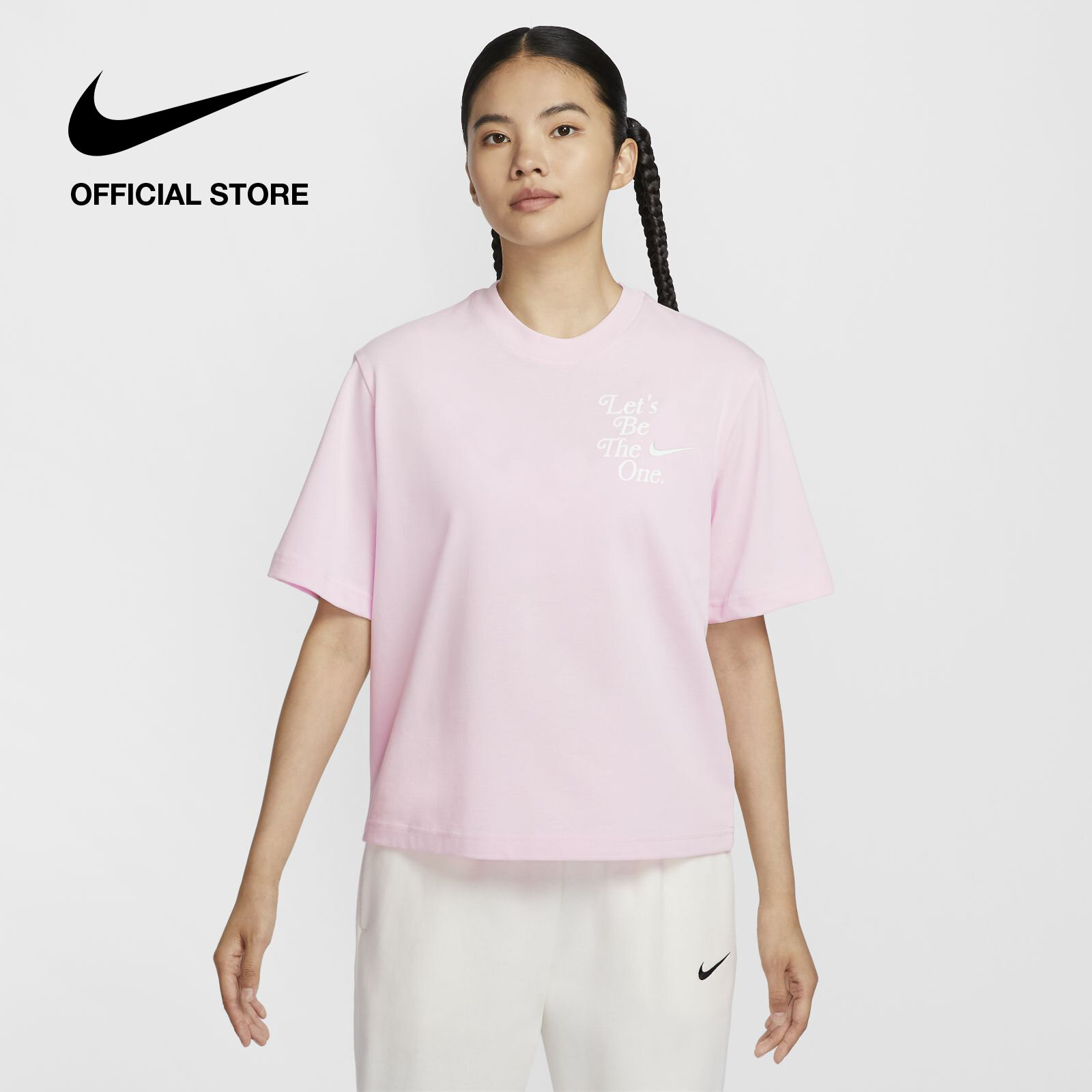 Áo Thun Tay Ngắn Nike Womens Sportswear Short-Sleeve T-Shirt - Pink Foam