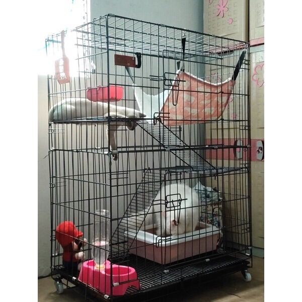 PetBox Pawsmart Heavy Duty Collapsible Cat Cage Crates Large (76 x 48 x 112cm). 