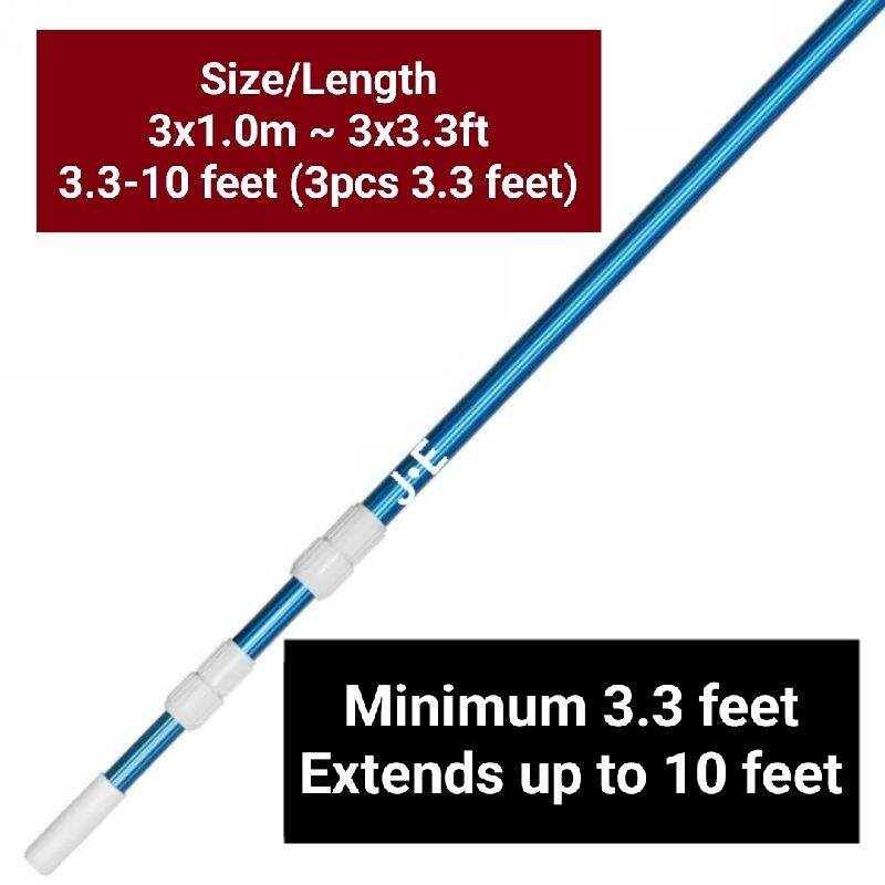☑️Swimming Pool Telescopic Ribbed Pole, Aluminum extension pole, pool