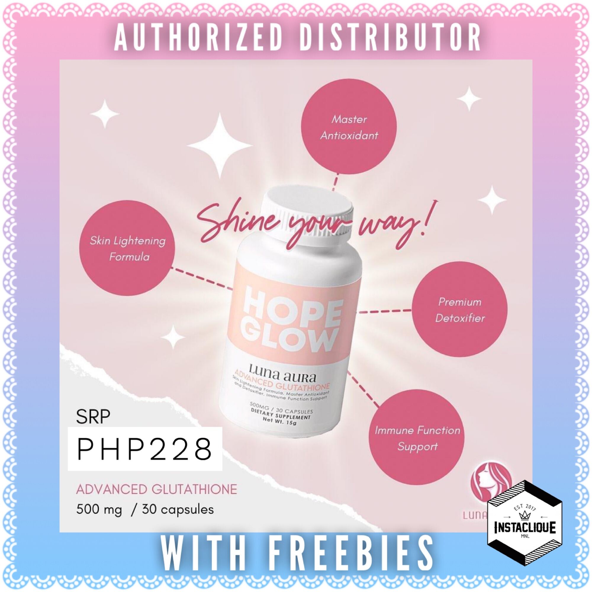 Hope Glow Advanced Glutathione Capsules By Luna Aura Lazada PH