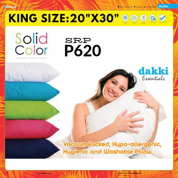 DAKKI COLORED KING PILLOW 20"X30"