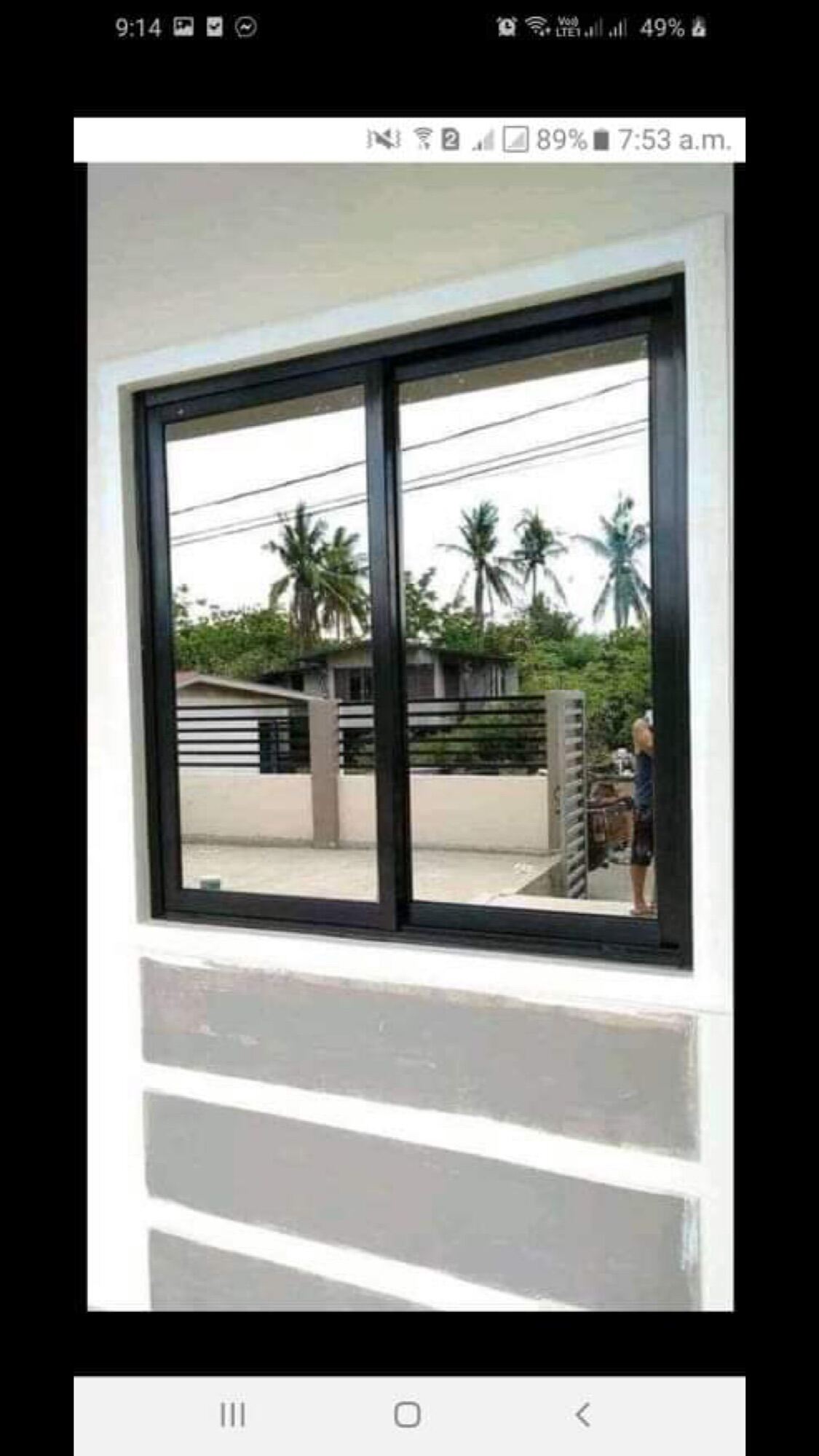 H103 x 96cmW aluminum sliding window reflective glass with screen
