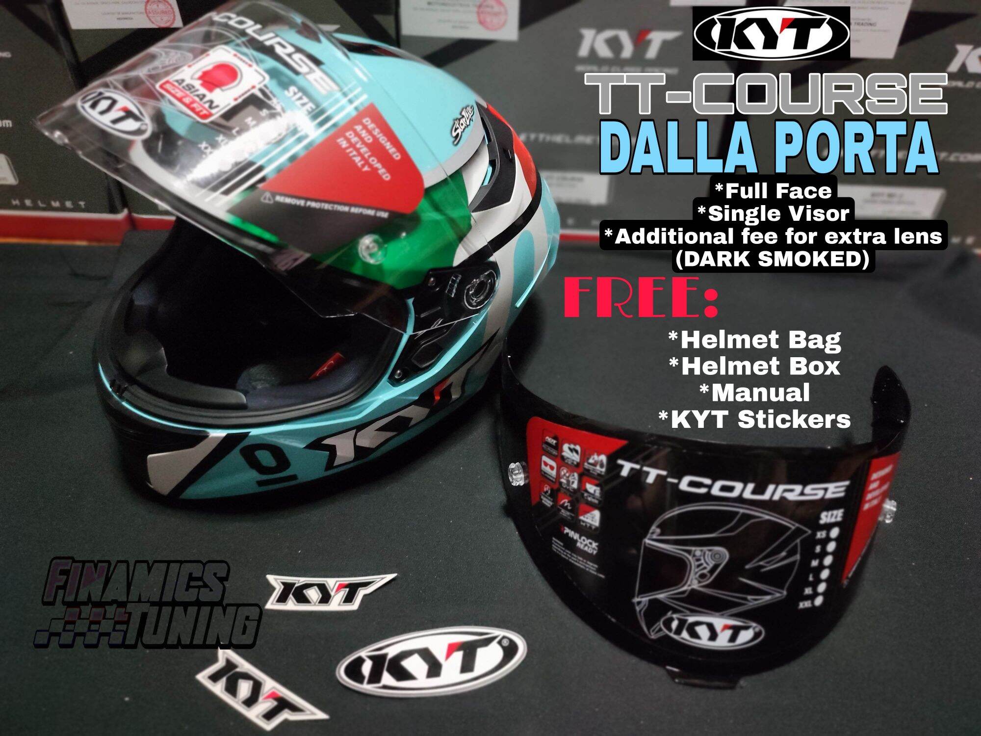 KYT HELMET TTCOURSE DALLA PORTA MEDIUM LARGE XL