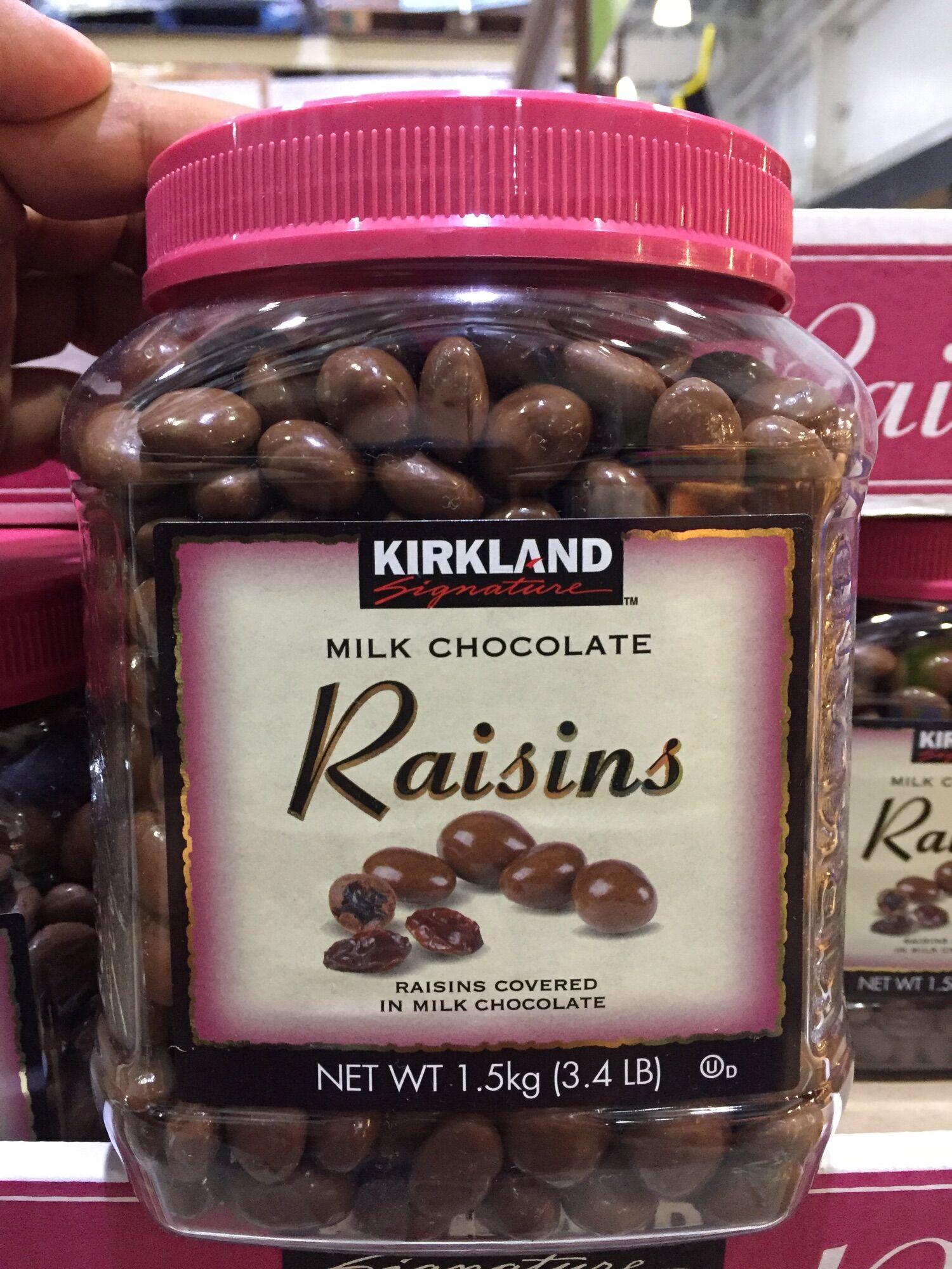 Kirkland signature covered with milk chocolate Raisins 1.5kg Lazada PH